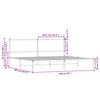 vidaXL S&auml;ngram utan madrass metall brun ek 193x203 cm