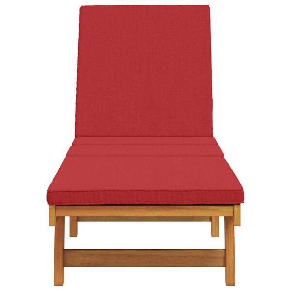 vidaXL Solstol Reclining Brun 63 x 199 x 85cm Massivt akaciaträ