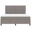 vidaXL B&auml;ddfj&auml;der med madrass med led Taupe 180 x 200 cm tyg