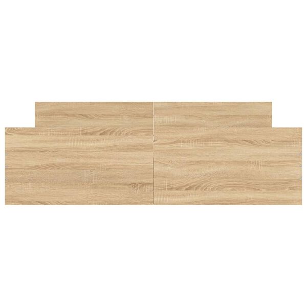 vidaXL S&auml;ngram med huvudgavel och fotgavel sonoma-ek 160x200 cm