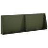 vidaXL St&ouml;dv&auml;gg 2 st 60 x 12 x 40 cm St&aring;l Olivgr&ouml;n