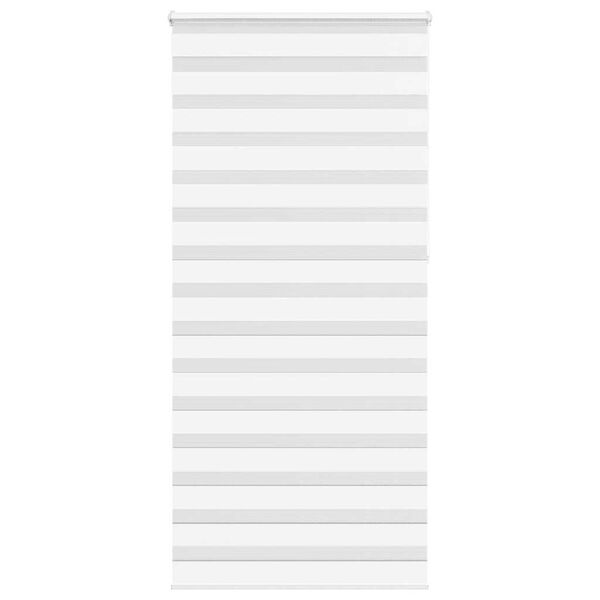 vidaXL Rullgardin zebra vit 100x230 cm tyg bredd 95,9 cm polyester
