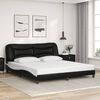 vidaXL Bed Frame without Mattress "Hvar" Black and White 180x200 cm Faux Leather