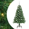 vidaXL Konstgjord julgran Gr&ouml;n 150 cm PVC och St&aring;l och Plast