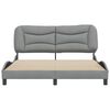vidaXL Bed Frame without Mattress "Hvar" Light Grey 160x200 cm Fabric
