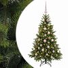 vidaXL Konstgjord julgran med julkulor 150 cm 150 LED-lampor Varmvit