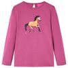 T-shirt med l&aring;nga &auml;rmar f&ouml;r barn hallonrosa 92