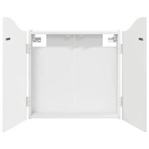 vidaXL Darttavla Sk&aring;p Vit h&ouml;gglans 56 x 12 x 63 cm Konstruerat tr&auml;