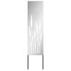 vidaXL Tr&auml;dg&aring;rds integritetssk&auml;rm Silver 32 x 140 cm Galvaniserat st&aring;l