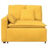 vidaXL Modulär soffa armstöd ändmodul med dynor ljusgul 100 cm