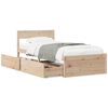 vidaXL S&auml;ngram utan madrass 90x200 cm massiv furu