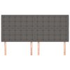 vidaXL Sänggavel grå 160x5x118/128 cm konstläder
