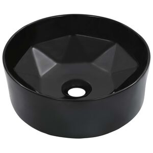 vidaXL Handfat 36x14 cm keramik svart