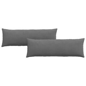 vidaXL Sofakuddar 2 pcs M&ouml;rkgr&aring; 120 x 40 cm tyg