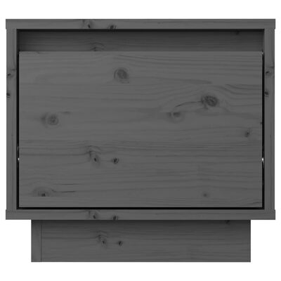 vidaXL Sängbord 2 st grå 35x34x32 cm massiv furu