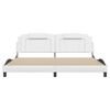 vidaXL Bed Frame "Viana" with LED without Mattress White 200x200 cm
