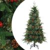 vidaXL Plast Hingad Julgran Gr&ouml;n 150 cm PVC, PE och St&aring;l