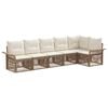 vidaXL Tr&auml;dg&aring;rdsoffset 6 pcs Beige konstrotting