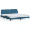 vidaXL Bed Frame with LED without Mattress Blue 200x200 cm Velvet