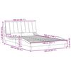vidaXL Bed Frame without Mattress "Hanko" Cream 140x190cm Fabric