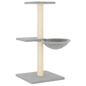 vidaXL Kl&ouml;str&auml;d med sisalpelare ljusgr&aring; 72 cm