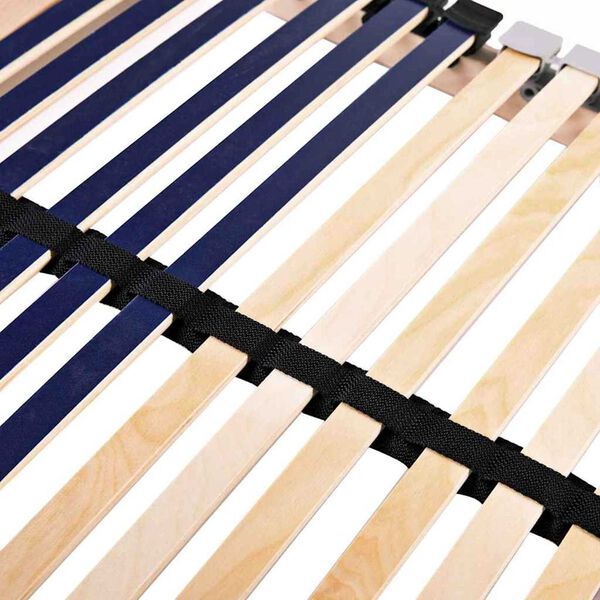 vidaXL Ribbad s&auml;ngbotten Brun 80 x 190 cm Massivt boktr&auml;