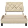 vidaXL Bed Frame without Mattress Cream 80x200 cm Fabric