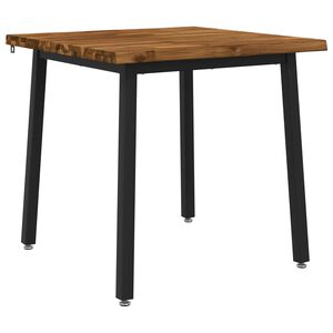 vidaXL 60 x 55 x 75 cm Massivt Akaciatr&auml; Naturlig och svart