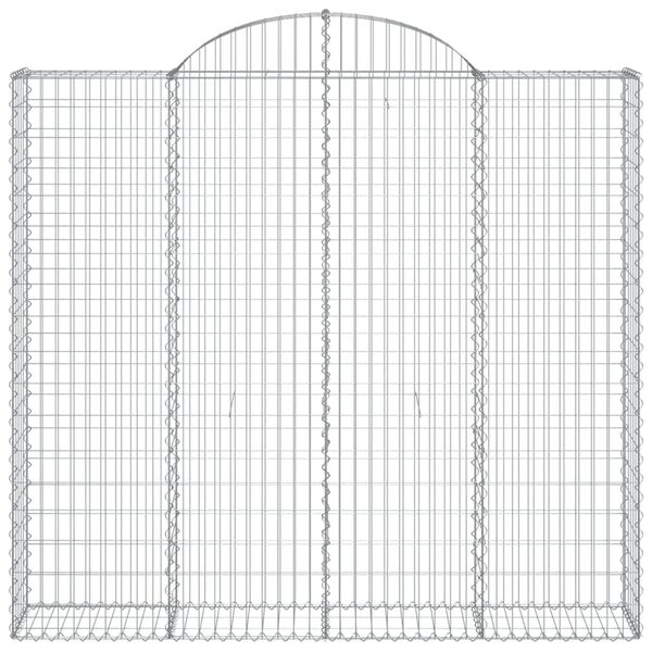 vidaXL Gabioner b&aring;gformade 25 st 200x50x180/200 cm galvaniserat j&auml;rn