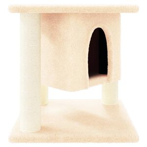 vidaXL Kl&ouml;str&auml;d med sisalpelare gr&auml;ddvit 37 cm