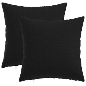 vidaXL Kudd&ouml;verdrag 2 st HEERLEN Svart 40 x 40 cm
