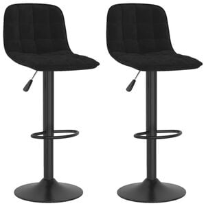 vidaXL Barstolar 2 st svart sammet