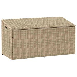 vidaXL F&ouml;rvaringsl&aring;da f&ouml;r tr&auml;dg&aring;rden beige 110x50x58 cm konstrotting