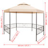 vidaXL Paviljong hexagonal 323x265 cm beige