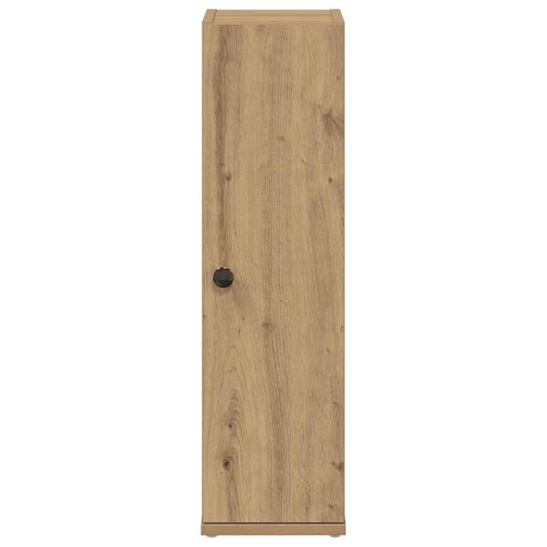 vidaXL Badrumssk&aring;p med rullh&aring;llare artisan ek 20,5x22x72 cm