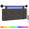 vidaXL H&auml;ngande s&auml;nggavel Med LED-lampa Svart Antik PU