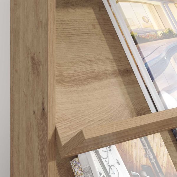 vidaXL Tidningshylla Artisan Ek 70 x 41 x 156 cm Konstruerat tr&auml;