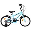 vidaXL Barncykel 16 tum svart och bl&aring;