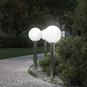vidaXL Pollare 3 st 80 cm rostfritt st&aring;l IP44