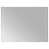 vidaXL LED Badrumsspegel Transparent 80 x 60 cm h&auml;rdat glas