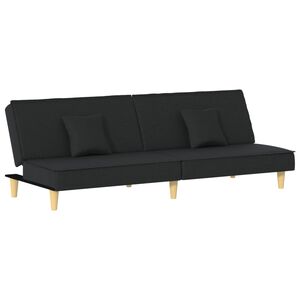 vidaXL B&auml;ddsoffa svart tyg