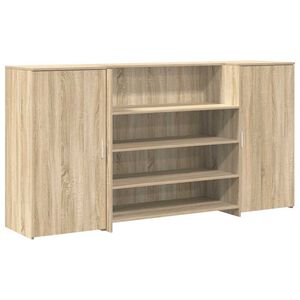 vidaXL Receptionsdisk sonoma-ek 200x50x103,5 cm konstruerat tr&auml;