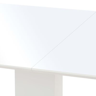 vidaXL Matbord vit högglans 180x90x76 cm MDF