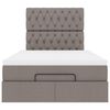 vidaXL Ottoman s&auml;ngram med madrass taupe 120x190 cm tyg