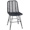 vidaXL Matstol 2 pcs Svart 44.5 x 55 x 85 cm Rattan och Järn