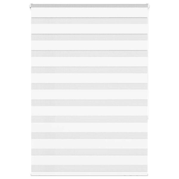 vidaXL Rullgardin zebra vit 105x150 cm tyg bredd 100,9 cm polyester