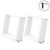 vidaXL Soffbordsben U-formade 2 st vita 40x(30-31) cm st&aring;l