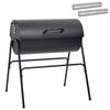 vidaXL Utomhusgrill 3 pcs 80 x 73 x 90 cm Svart Metall