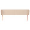 vidaXL S&auml;nggavel med kanter cappuccino 183x23x78/88 cm konstl&auml;der