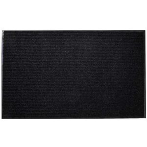 vidaXL D&ouml;rrmatta svart 90 x 60 cm PVC